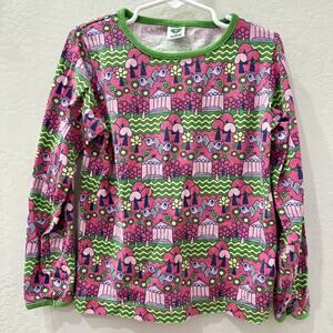 Smafolk Pink Birds & Heart Trees Long Sleeve Shirt